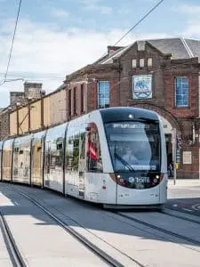 trams at foot of walk -1